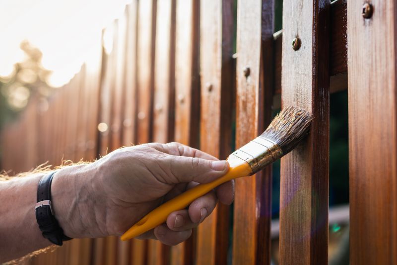 Staining a Fence